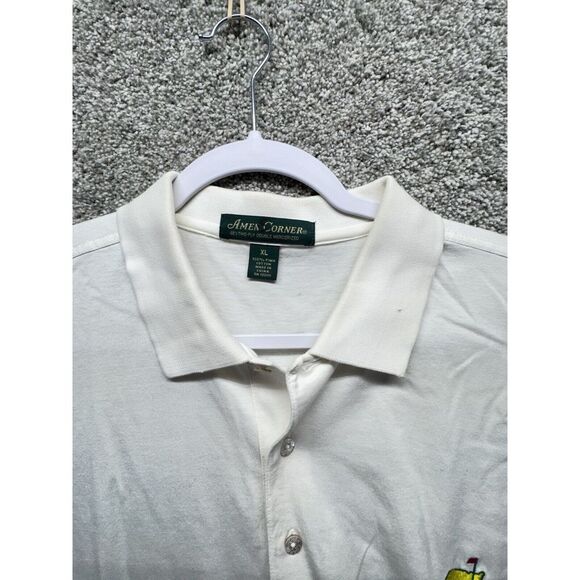 Amen Corner Masters Polo‎ Shirt Adult XL White Logo Golf Mens Augusta National - Picture 5 of 10
